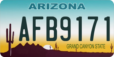 AZ license plate AFB9171