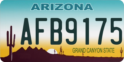 AZ license plate AFB9175