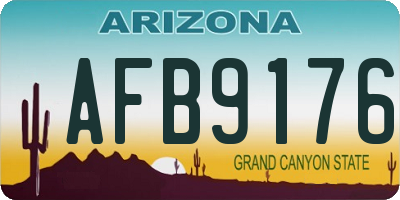 AZ license plate AFB9176