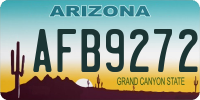 AZ license plate AFB9272