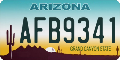 AZ license plate AFB9341