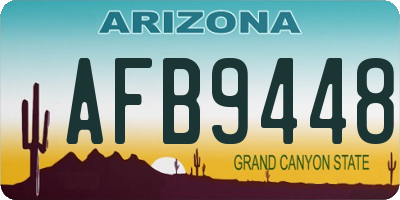 AZ license plate AFB9448