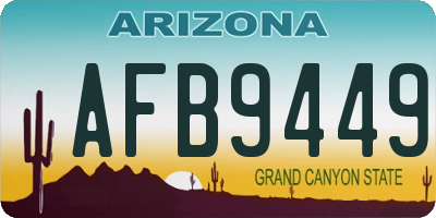 AZ license plate AFB9449