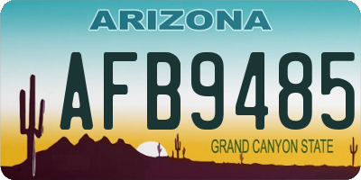 AZ license plate AFB9485