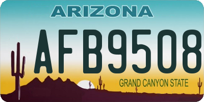 AZ license plate AFB9508
