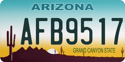 AZ license plate AFB9517