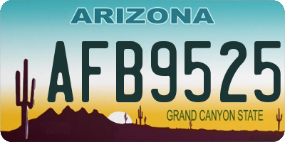 AZ license plate AFB9525