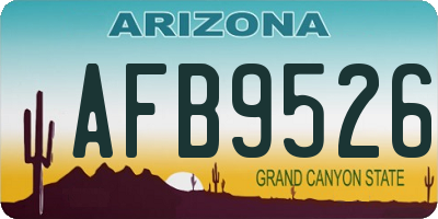 AZ license plate AFB9526