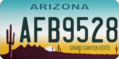 AZ license plate AFB9528