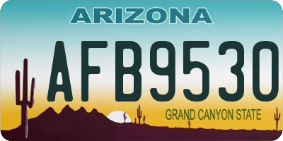 AZ license plate AFB9530