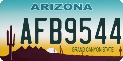AZ license plate AFB9544
