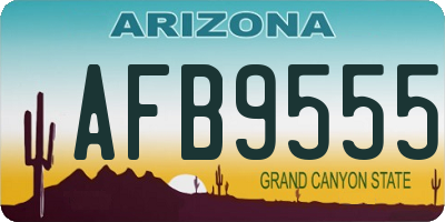 AZ license plate AFB9555
