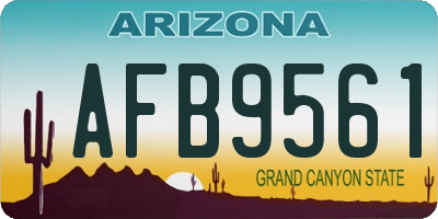 AZ license plate AFB9561
