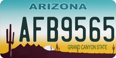 AZ license plate AFB9565
