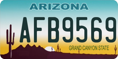 AZ license plate AFB9569