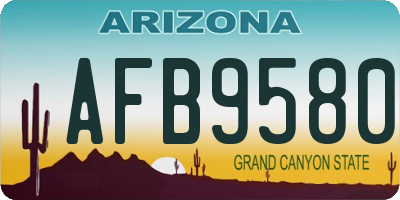 AZ license plate AFB9580