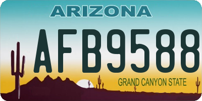 AZ license plate AFB9588
