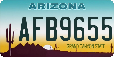 AZ license plate AFB9655
