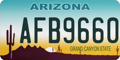 AZ license plate AFB9660