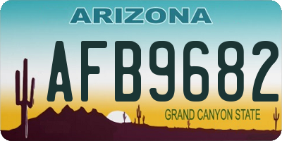 AZ license plate AFB9682