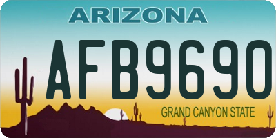 AZ license plate AFB9690