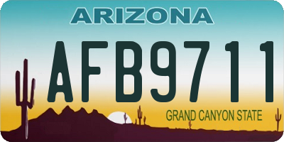 AZ license plate AFB9711