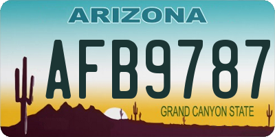 AZ license plate AFB9787