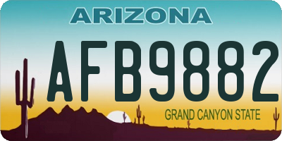 AZ license plate AFB9882