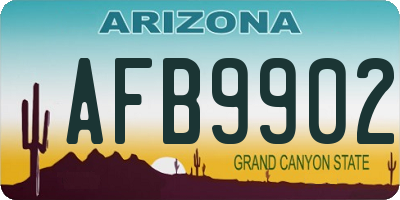AZ license plate AFB9902