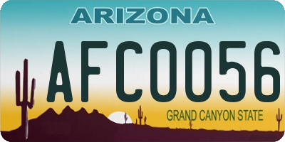 AZ license plate AFC0056