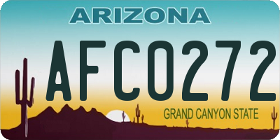 AZ license plate AFC0272