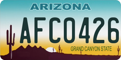 AZ license plate AFC0426