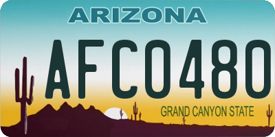AZ license plate AFC0480