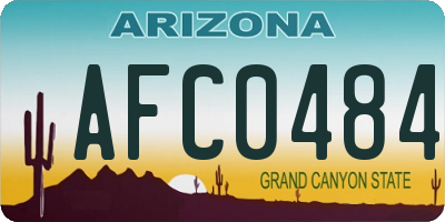 AZ license plate AFC0484