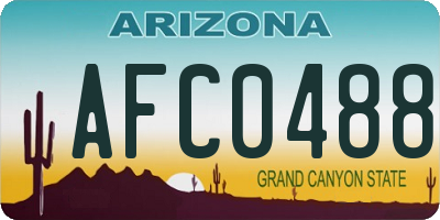 AZ license plate AFC0488
