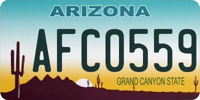 AZ license plate AFC0559
