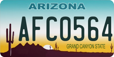 AZ license plate AFC0564