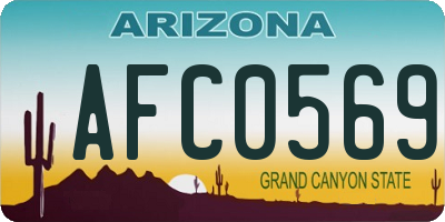 AZ license plate AFC0569
