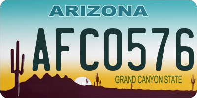 AZ license plate AFC0576