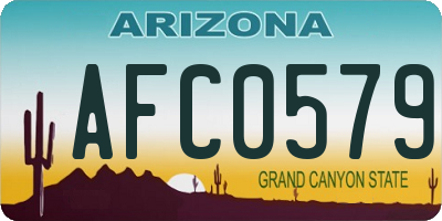 AZ license plate AFC0579