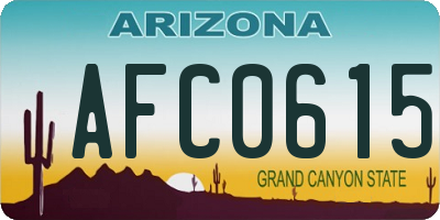 AZ license plate AFC0615