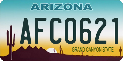 AZ license plate AFC0621