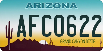 AZ license plate AFC0622