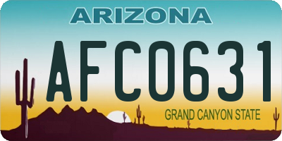 AZ license plate AFC0631