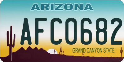 AZ license plate AFC0682