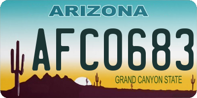 AZ license plate AFC0683