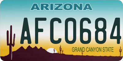 AZ license plate AFC0684