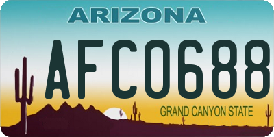 AZ license plate AFC0688