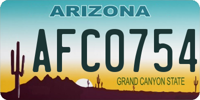 AZ license plate AFC0754