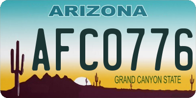 AZ license plate AFC0776
